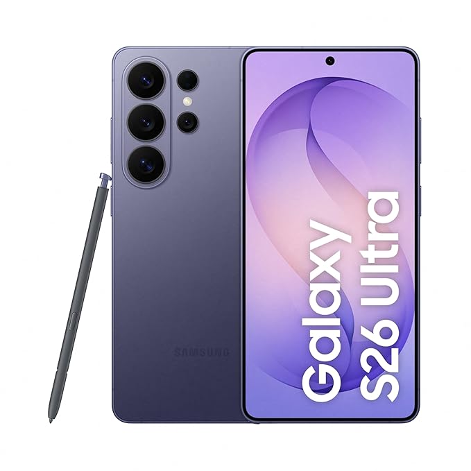 Samsung Galaxy S26 Ultra 5G (Cobalt Violet, 12GB RAM, 256GB Storage) with Built-in Privacy Display, AI Phone, Photo Assist, Creative Studio, 200MP Camera, 5000mAh Battery and Snapdragon 8 Elite Gen 5